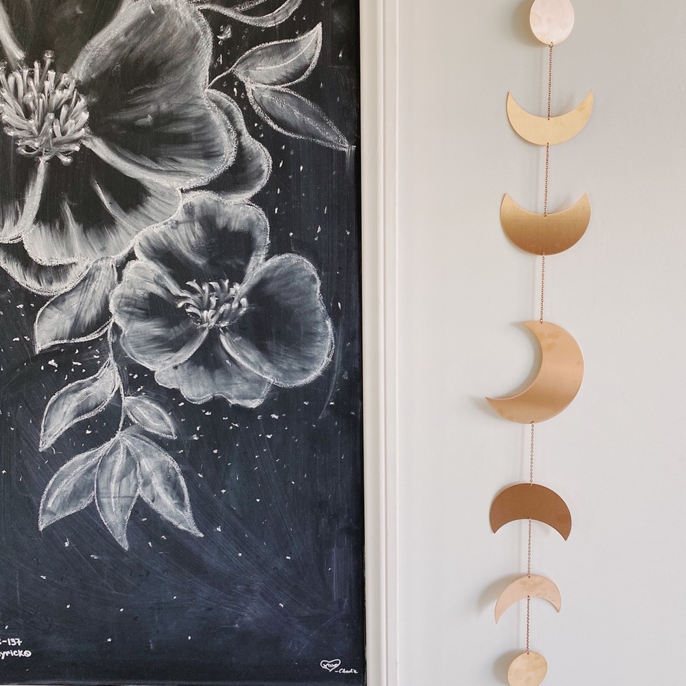 NWB Moon Phases Rose Gold Wall Hanging